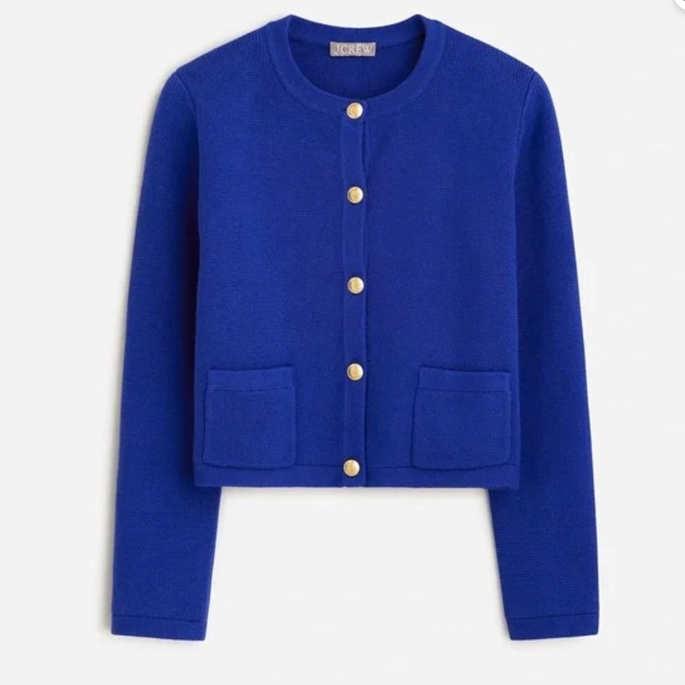 J. Crew Royal Blue Button-Front Cardigan